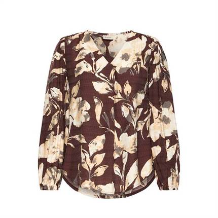Fransa Frariana bluse - Dis Floral fudge - Red