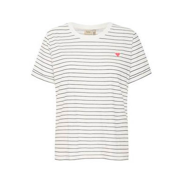 Fransa Framora t-shirts - Blanc de Blanc mix