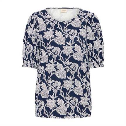 Fransa FRAMY BL 3 t-shirt - Bloom navy blue 