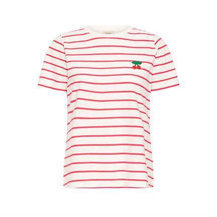 Fransa FRTIANA TEE 1 t-shirt - Pink stripe cherrys