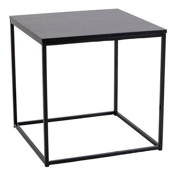 15: Vita Hjørnebord - Sort ramme og sort bordplade 45x45x45 cm