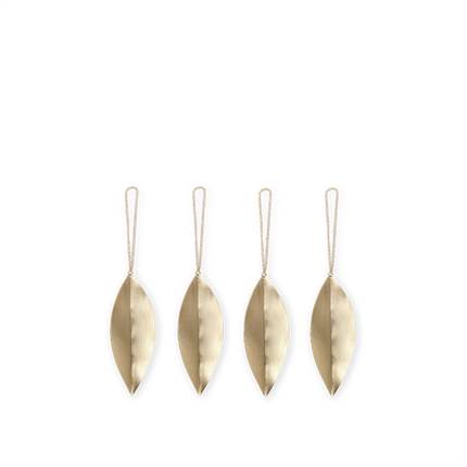 Ferm Living Leaf ornaments - Brass