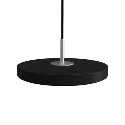 Umage Asteria micro pendel, dæmpbar - Black/Steel top 