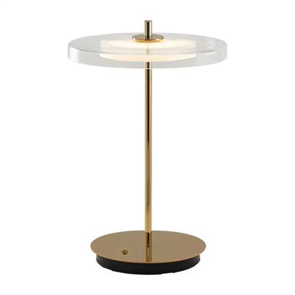 Umage Asteria Glass Move, portable lamp - Polished brass