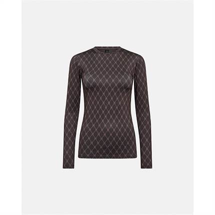 HYPE THE DETAiL blouse w/print - Brown