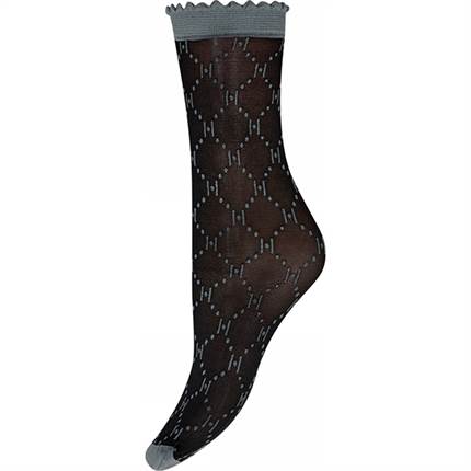 HYPE THE DETAiL strømper med logo, 25 den - Black/grey