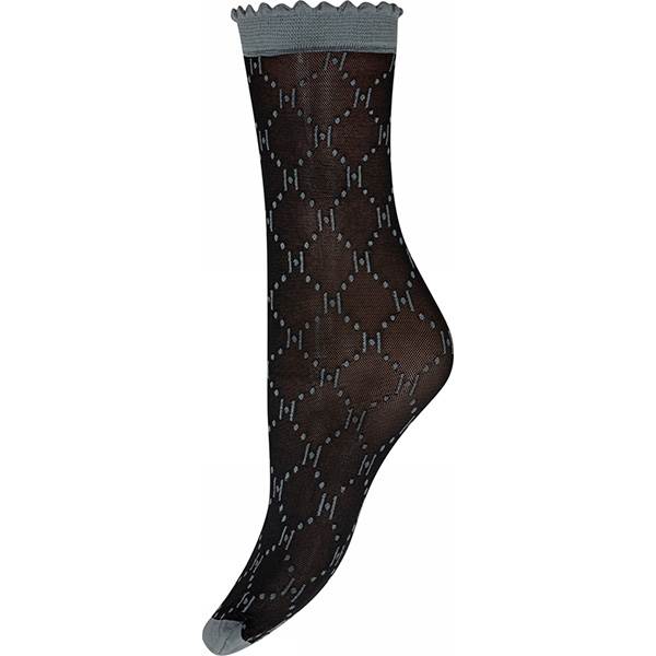 HYPE THE DETAiL strømper med logo, 25 den - Black/grey