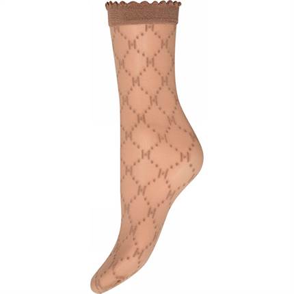 HYPE THE DETAiL strømper med logo, 25 den - Beige