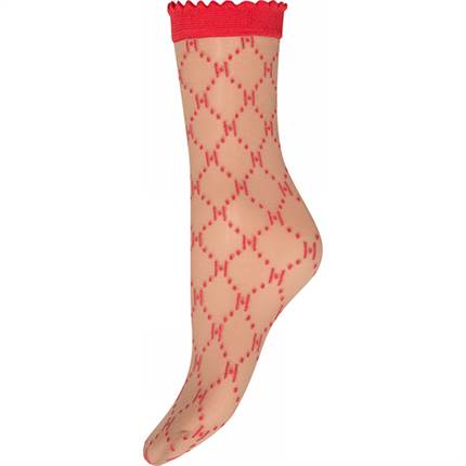 HYPE THE DETAiL strømper med logo, 25 den - Red