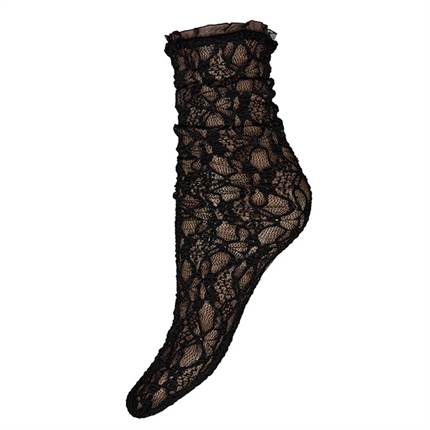 HYPE THE DETAiL strømpe lace fall down - Black 