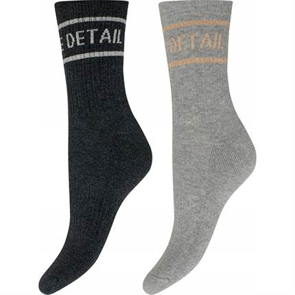 HYPE THE DETAiL tennis strømpe 2 pak - Grey/light grey 