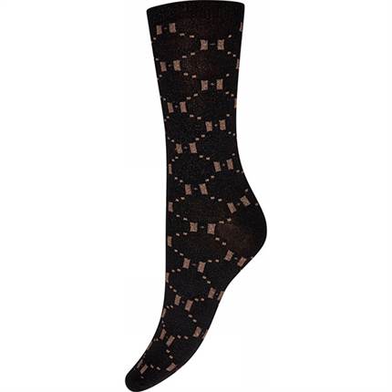 HYPE THE DETAiL strømpe m/lurex - Black/beige