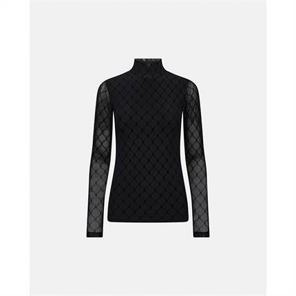 HYPE THE DETAiL mesh high neck - Black 