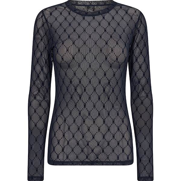 HYPE THE DETAiL mesh blouse - Blue