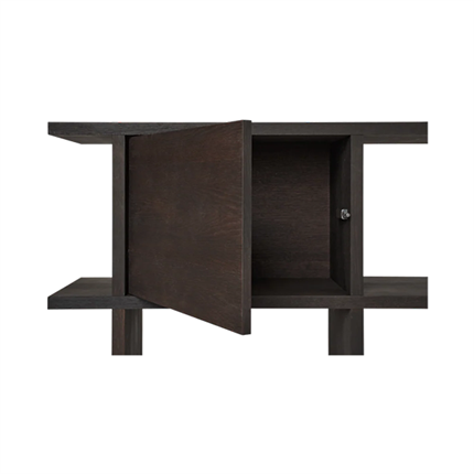 Indsats til Kona reolen fra Ferm Living i mørk eg.