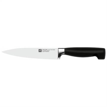 ZWILLING VIER STERNE Forskærerkniv 16 cm, Glatslebet
