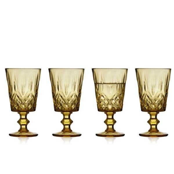 Lyngby Glas Sorrento Vinglas 29 cl 4 stk - Amber