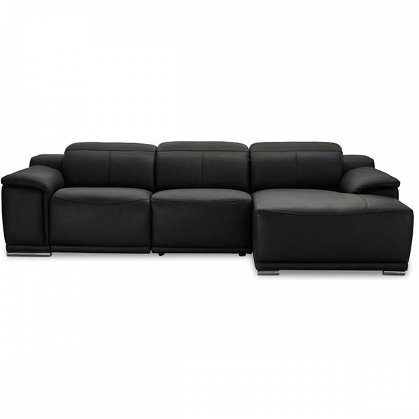 Alexa sofa i sort læder