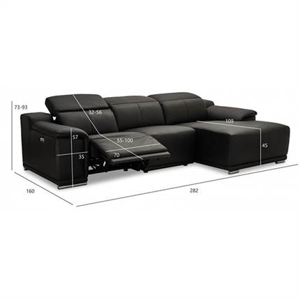 Produktmål på Alexa sofa