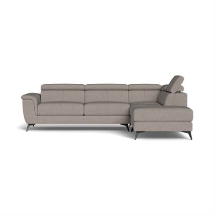 Betis hjørnesofa med justerbare nakkestøtter - beige