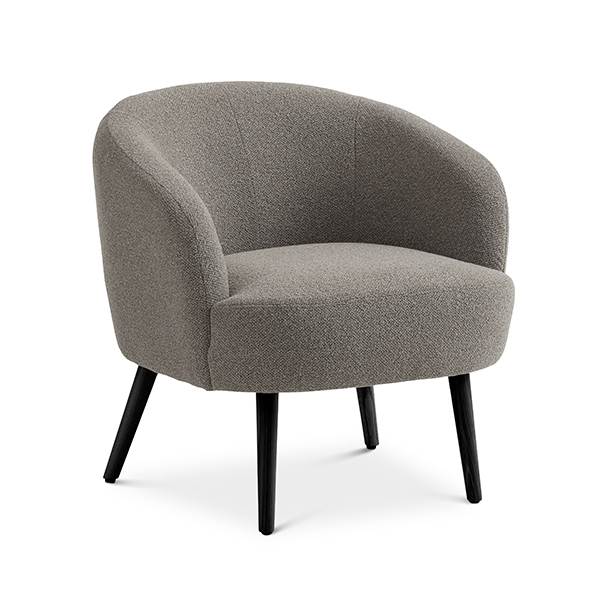 Conrad lounge chair - Mushroom - Vista - Sort træ