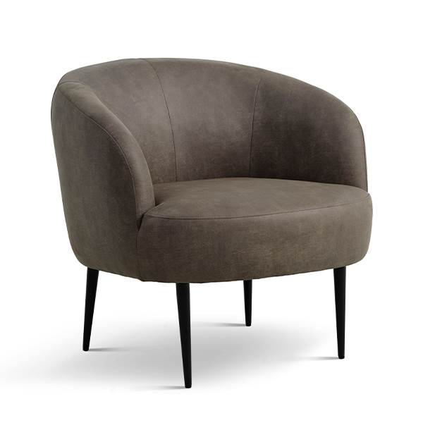 Conrad lounge chair - Forest green - Vista - Sort metal