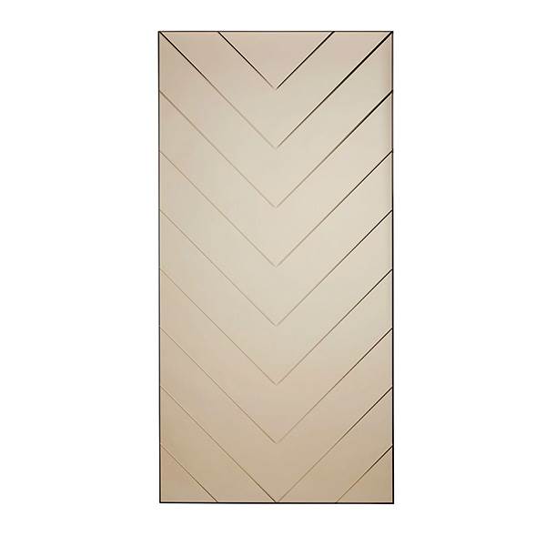 Herringbone spejl bronze