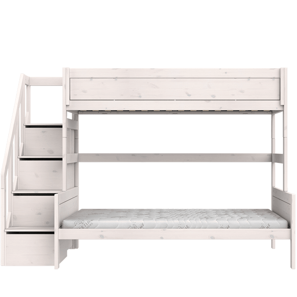 LIFETIME Kidsrooms Familie køjeseng med trappe 90/120x200 cm