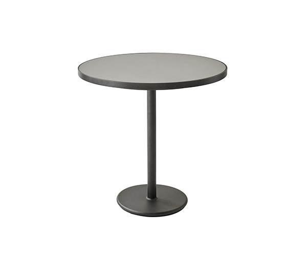 5: Cane-Line Go cafébord - Ø75 cm - Lavagrå med aluminium grå