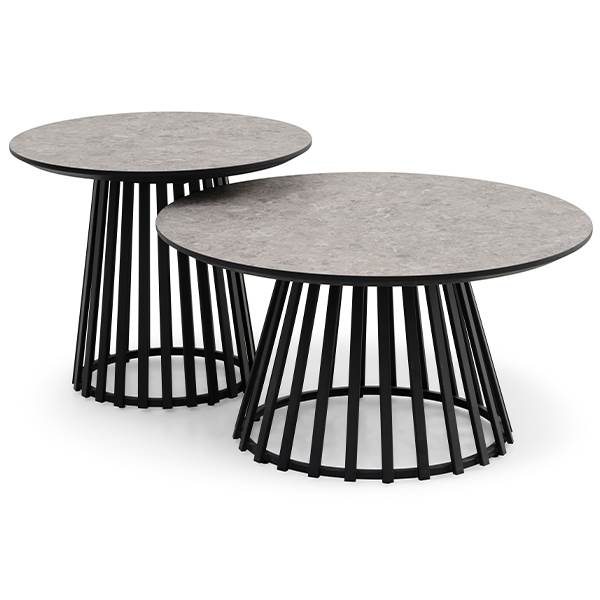 Lexpo living Samos coffee tables Ø60 / Ø80 cm - Sæt af 2