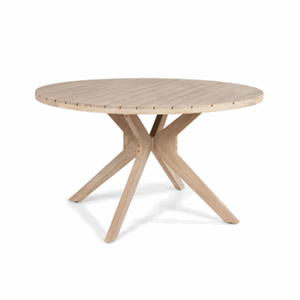 Lyseng spisebord - naturolieret akacietræ - Ø: 130 cm