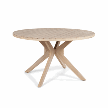 Lyseng spisebord - naturolieret akacietræ - Ø: 130 cm