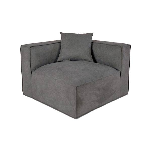 Fur ende- / hjørnemodul - Grå