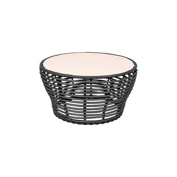 Cane-Line Basket sofabord - Mellem - Stel: Grafit Bordplade: Tevertin