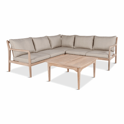 Lyseng hjørnesæt - naturolieret akacietræ 