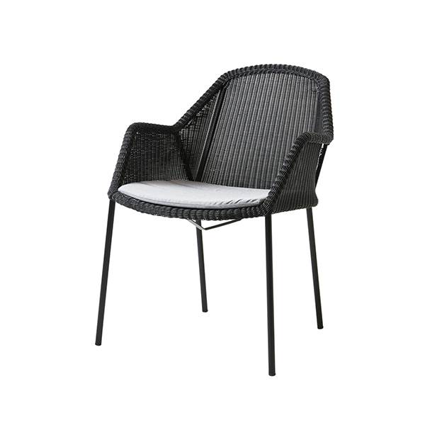 Cane-line Breeze havestol - Sort - Natté light grey