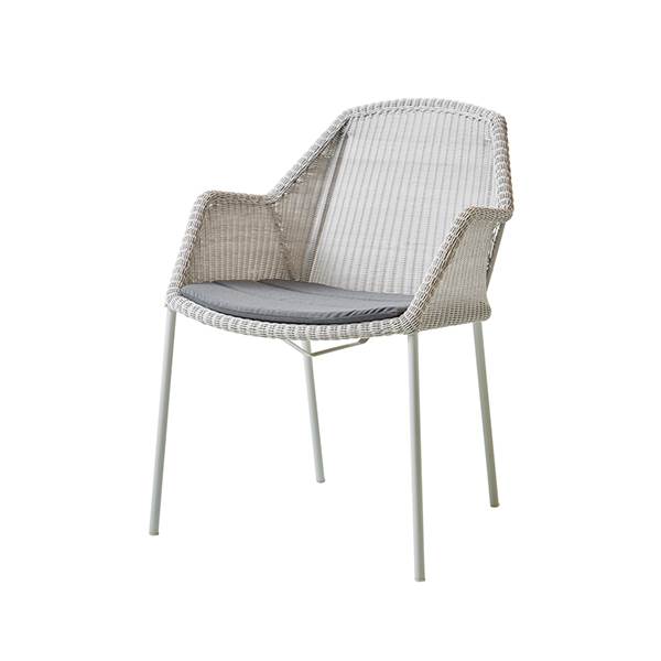 Cane-line Breeze havestol - Hvid - Natté grey