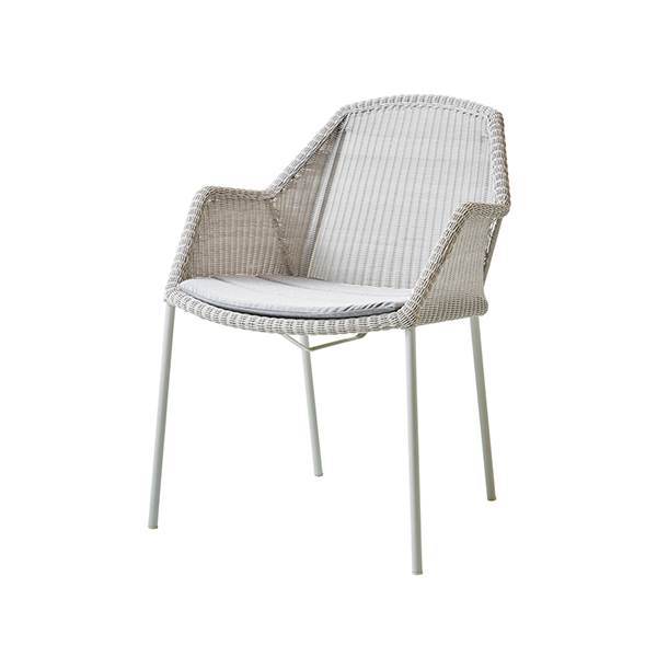 Cane-line Breeze havestol - Hvid - Natté light grey
