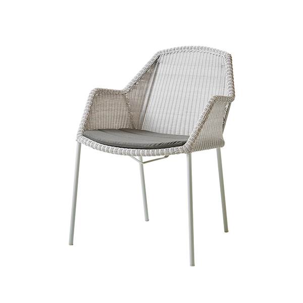 Cane-line Breeze havestol - Hvid - Natté taupe