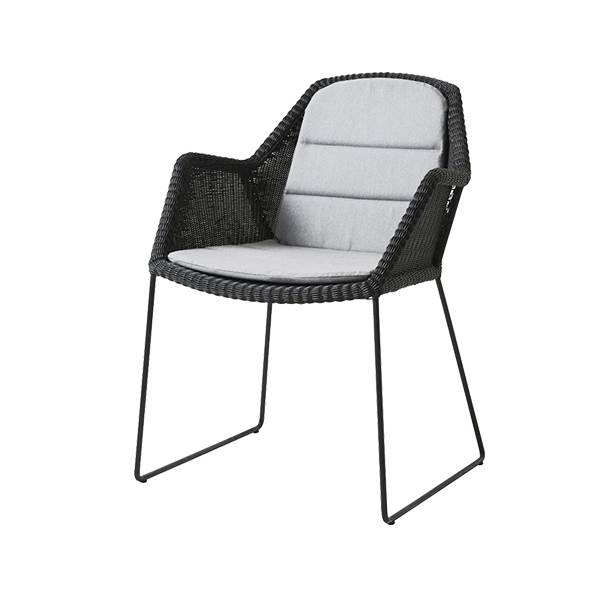 Cane-line Breeze havestol - Sort - Light grey : Erling Christensen Møbler