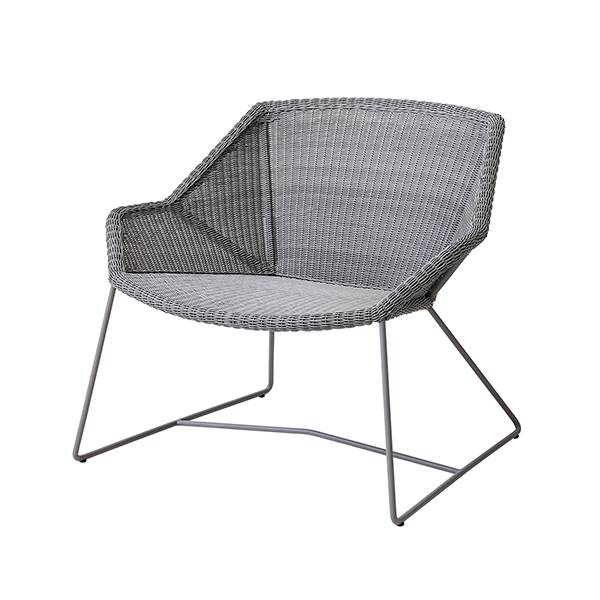 Cane-line Breeze loungestol – Lysegrå – Ingen hynde