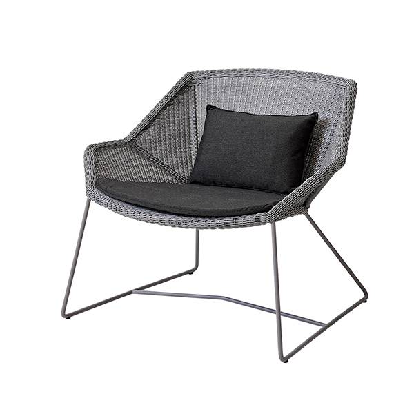 Cane-line Breeze loungestol – Lysegrå – Natté black