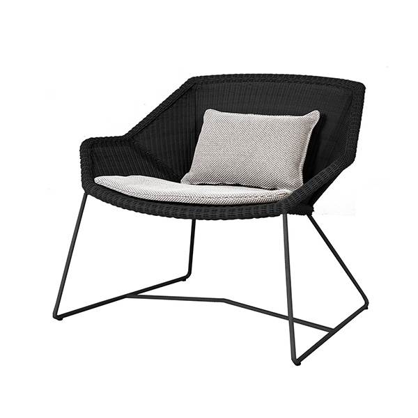 Cane-line Breeze loungestol – Sort – Focus light grey