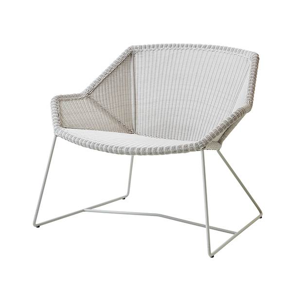 Cane-line Breeze loungestol – Hvid – Ingen hynde