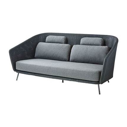 Cane-line Mega 2-pers. sofa - Grå med hyndesæt