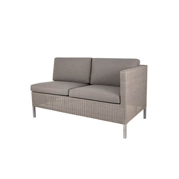 Cane-Line Connect 2-pers. havesofa - taupe, venstre modul m. taupe hynder