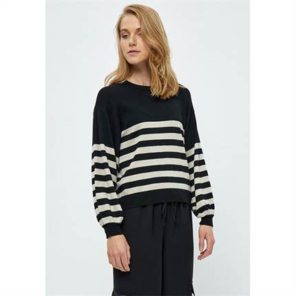 Minus Perla striped knit pullover - Black stripe