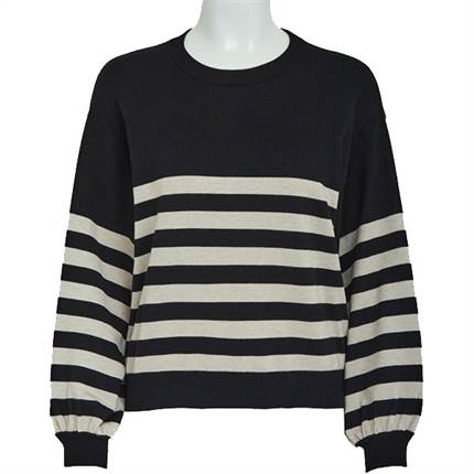Minus Perla striped knit pullover - Black stripe