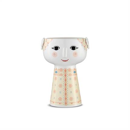 Bjørn Wiinblad Eva vase - H15 cm - Soft yellow