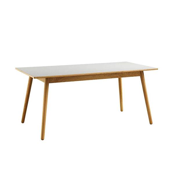 FDB Møbler - C35B spisebord i eg/lysegrå